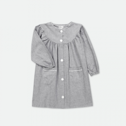 Saint Charles Notre Dame - Tablier école fille, col Rond – Gris