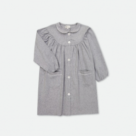 Tablier école fille - col Claudine – Gris