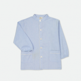 Sainte Geneviève - Tablier garçon, col Mao - Ciel