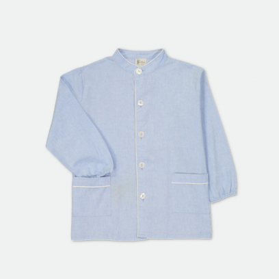 Sainte Geneviève - Tablier garçon, col Mao - Ciel