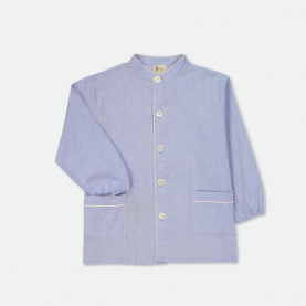 Ste Geneviève - Tablier école garçon, col Mao - Jean clair