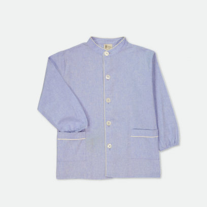 Ste Geneviève - Tablier école garçon, col Mao - Jean clair