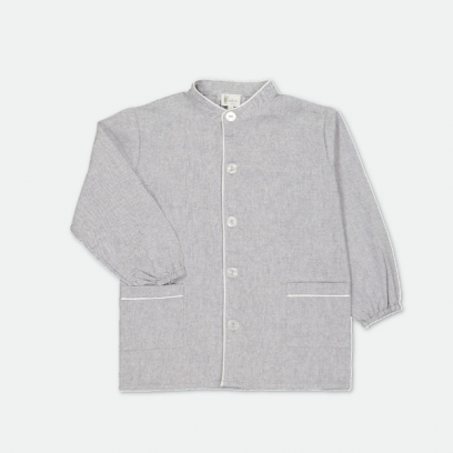 Saint Charles Notre Dame - Tablier école garçon, col Mao – Gris