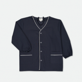 Tablier d'école à pressions marine Félix de la marque Le Tablier Bobine