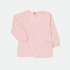 Pré - commande - Tablier école garçon, col V - Rose
