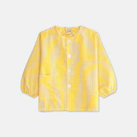 Tablier enfant court vichy jaune de la marque Le Tablier Bobine.