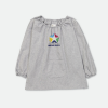 Stella Maris - Blouse primaire fille brodé au logo - Gris