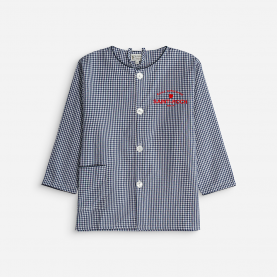 Notre-Dame Saint-Roch - Nouveaux inscrits primaire-  tablier mixte école, court - vichy bleu