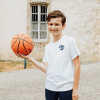 Sainte Marie Langon - Tee-shirt - Collège, blanc brodé au logo