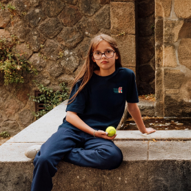 Jeanne d'Arc Gagny - Tee-shirt marine brodé au logo