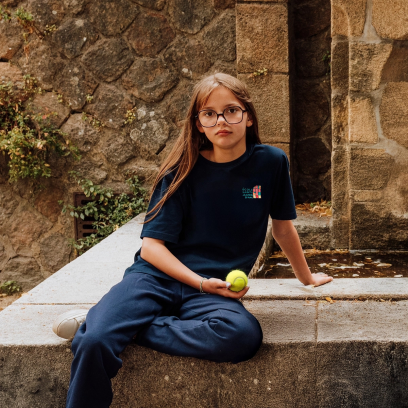 Jeanne d'Arc Gagny - Tee-shirt marine brodé au logo