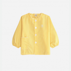 Jeanne d'arc Saint Maur des Fossés - Tablier mixte, col rond – Vichy Jaune