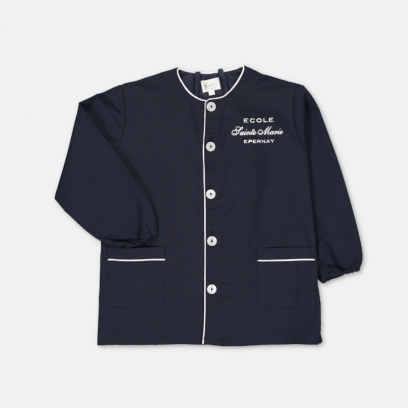 Sainte Marie Epernay - Tablier TOM, mi-cuisse,  col rond - Marine