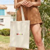 Tote bag brodé Merci multicolor