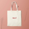 Tote bag brodé Merci
