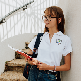 Institut St Dominique de Rouen - Polo manches courtes fille, blanc