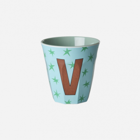 Gobelet Alphabet Lettre V étoiles