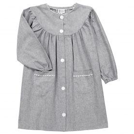 Institution Marmoutier - Tablier école fille, col Rond – Gris