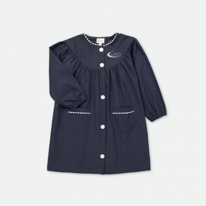 Saint Do - Tablier Primaire avec écusson, col Rond – Marine