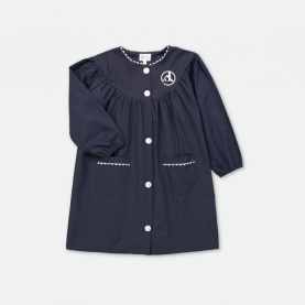 Jeanne d'arc Saint Maur des Fossés - Tablier fille, col rond– Marine