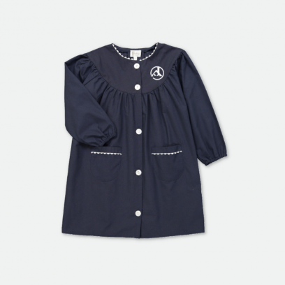 Jeanne d'arc Saint Maur des Fossés - Tablier fille, col rond– Marine