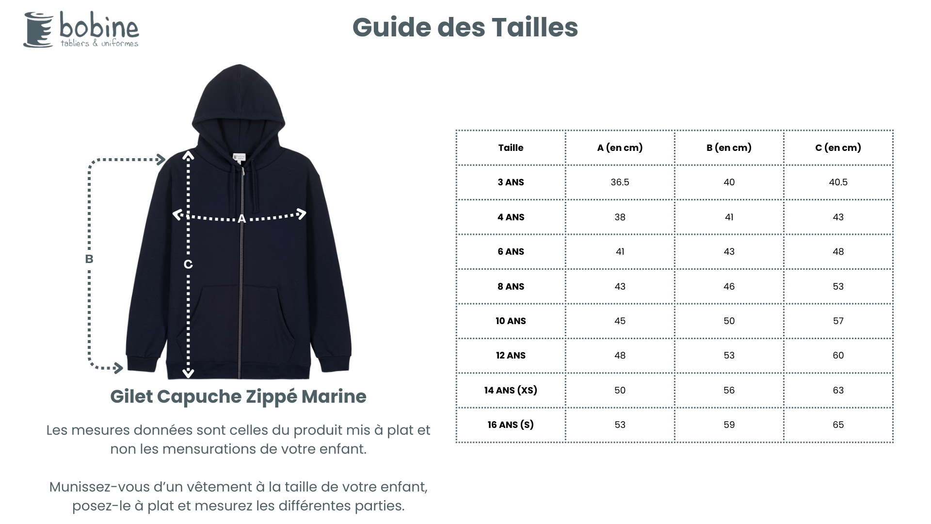 Guide des tailles