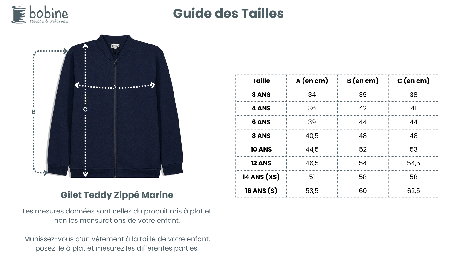 Guide des tailles