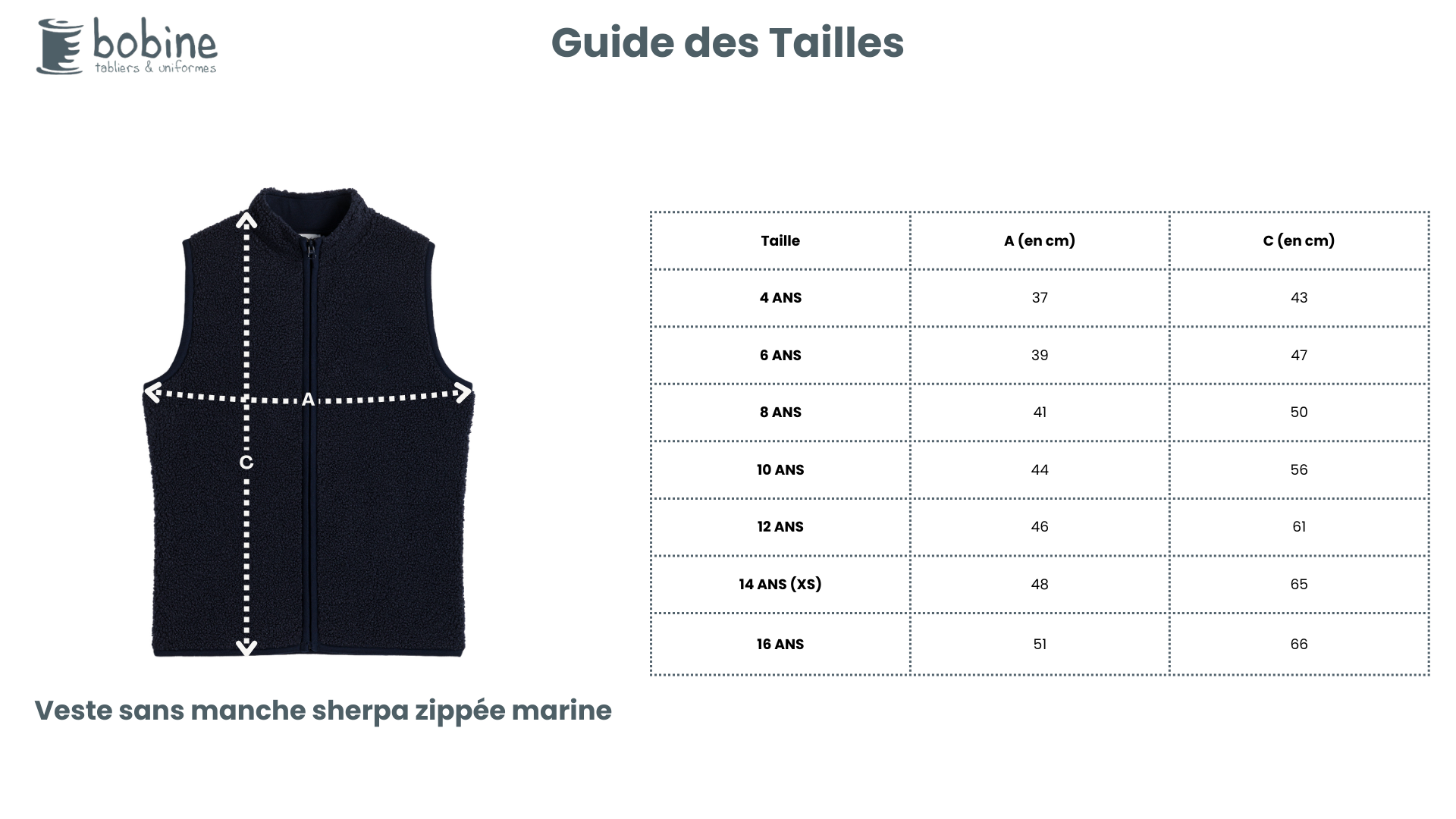 Guide des tailles