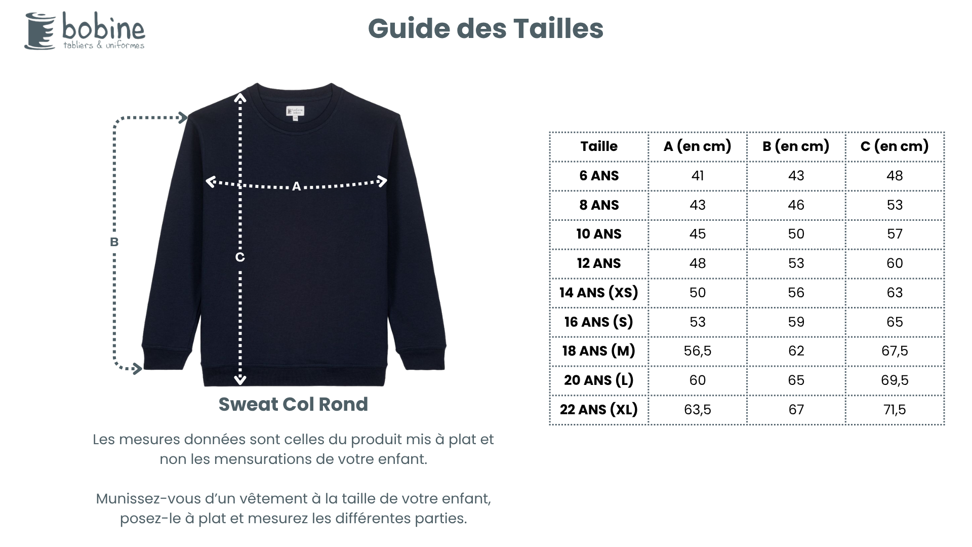 Guide des tailles