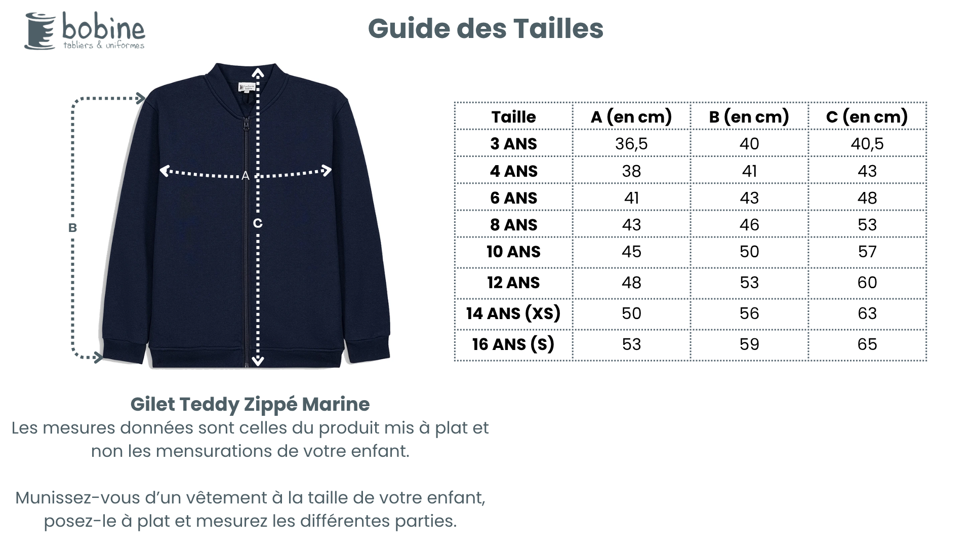 Guide des tailles