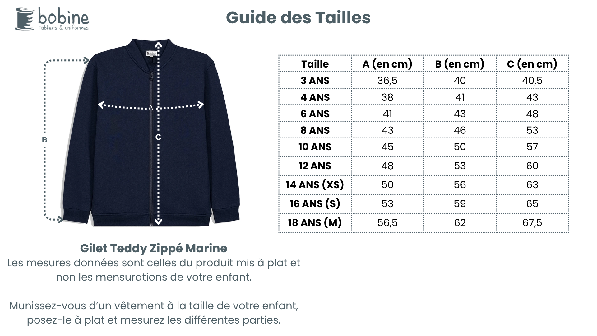 Guide des tailles