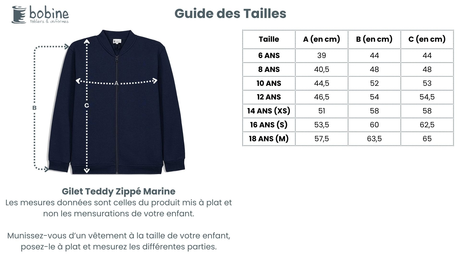 Guide des tailles