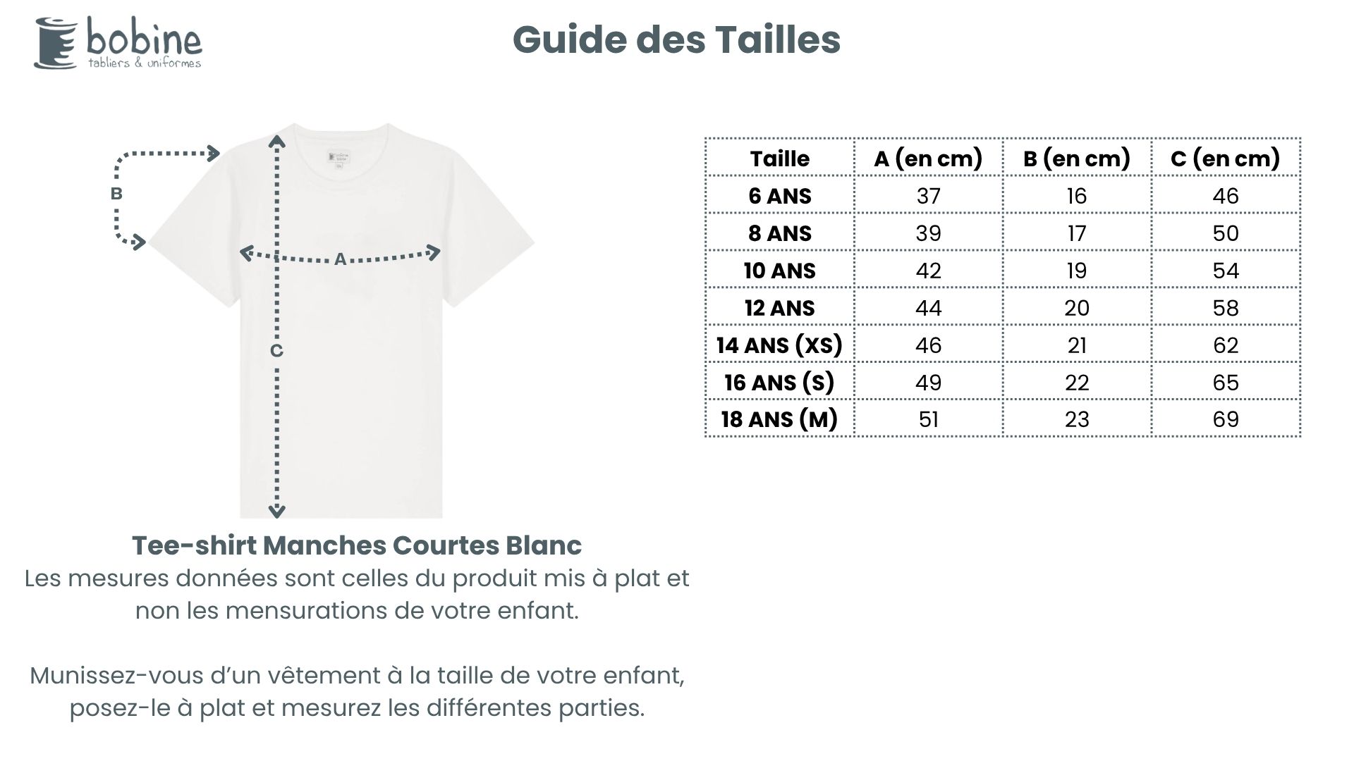 Guide des tailles