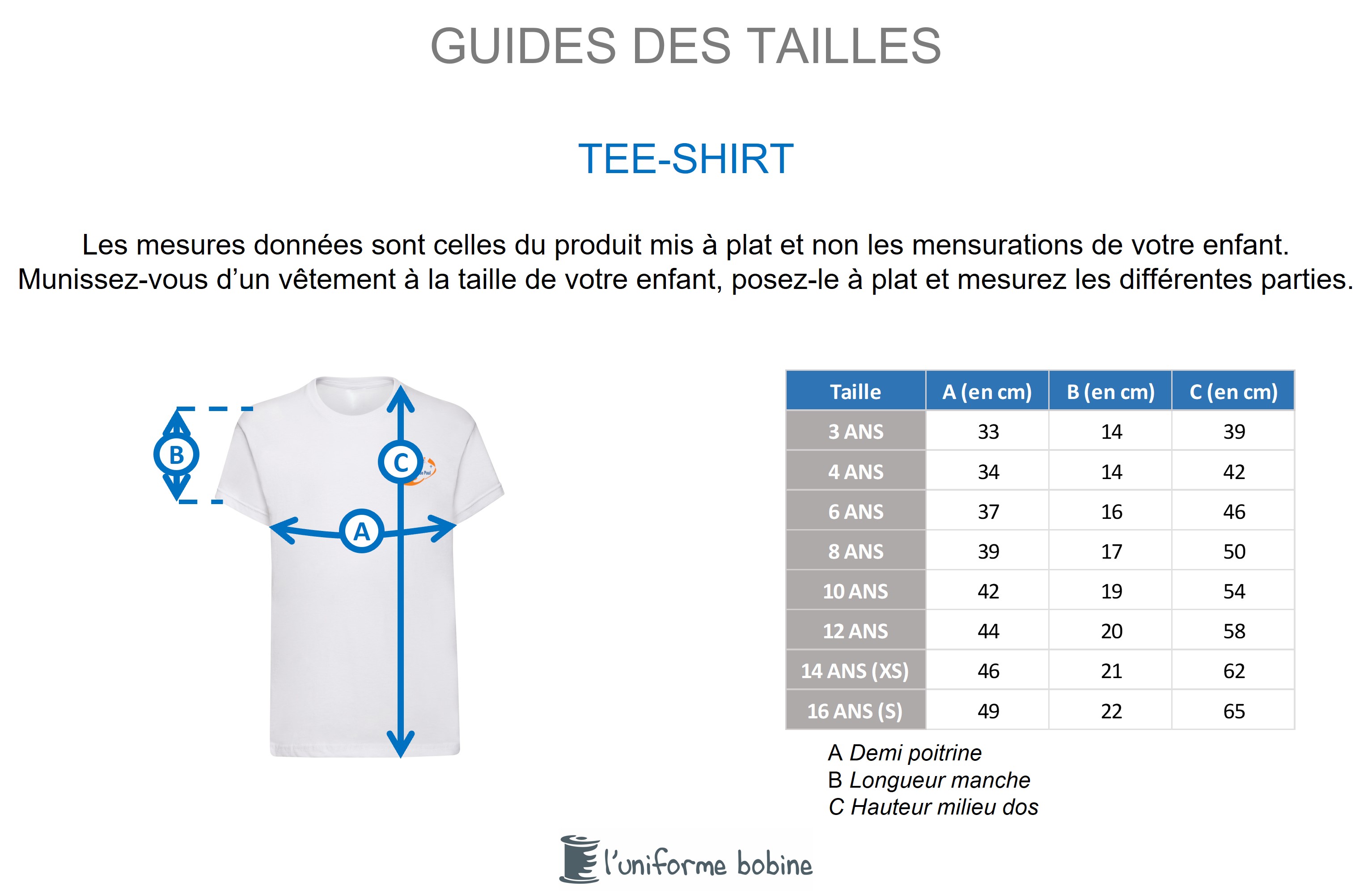 Guide des tailles