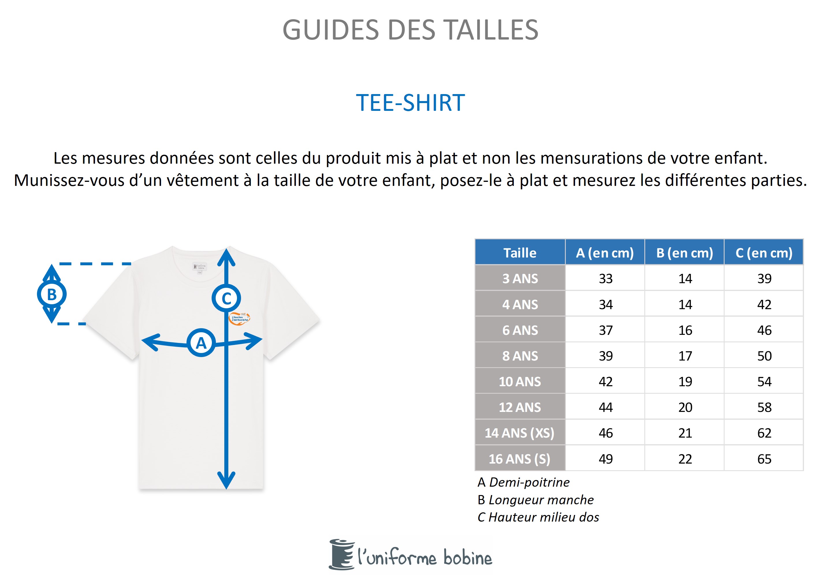 Guide des tailles