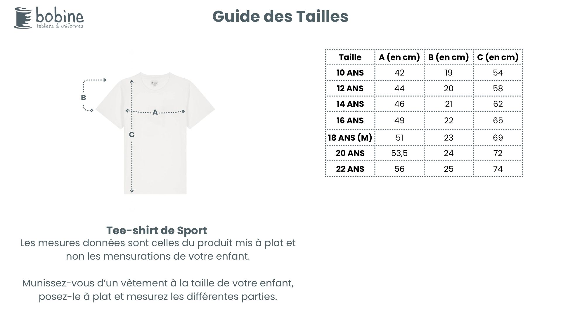 Guide des tailles