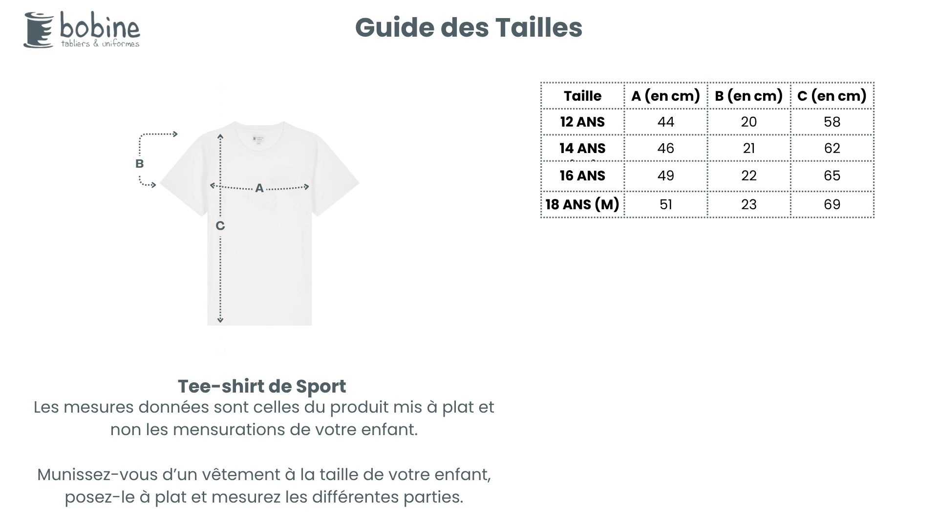 Guide des tailles