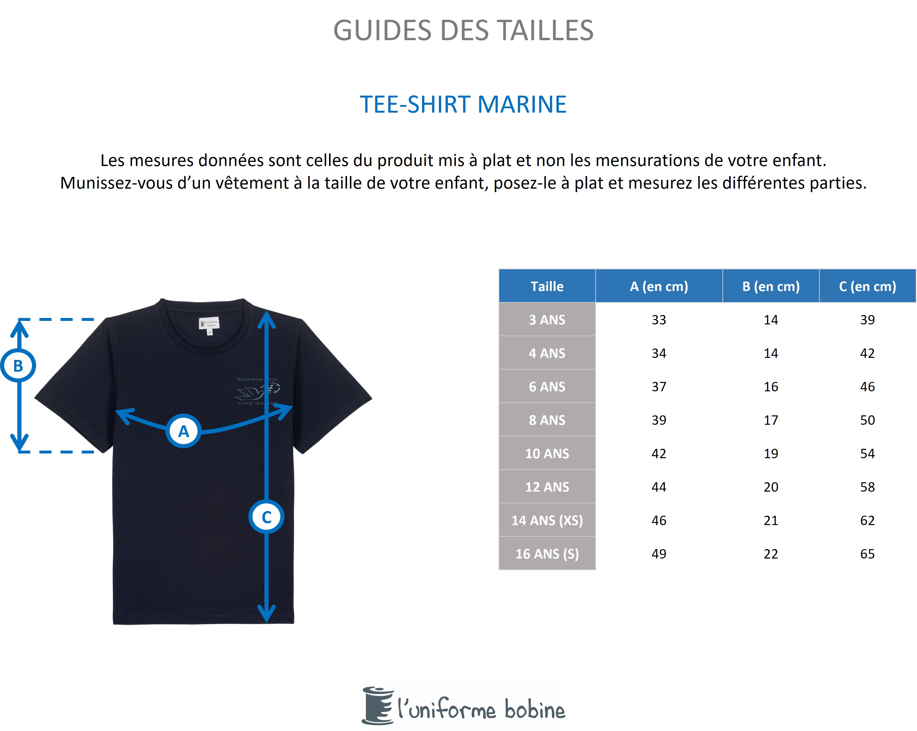 Guide des tailles