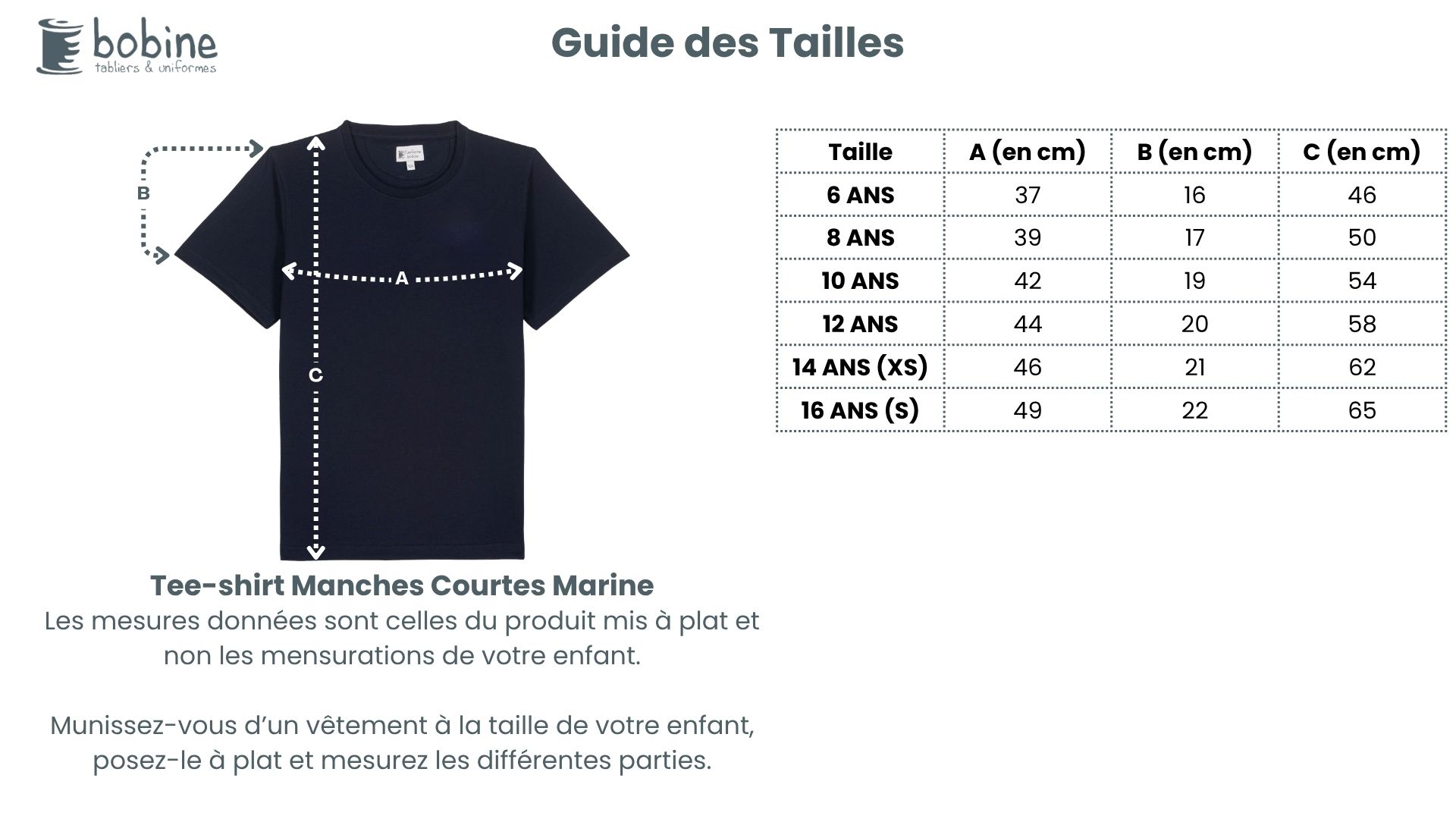 Guide des tailles