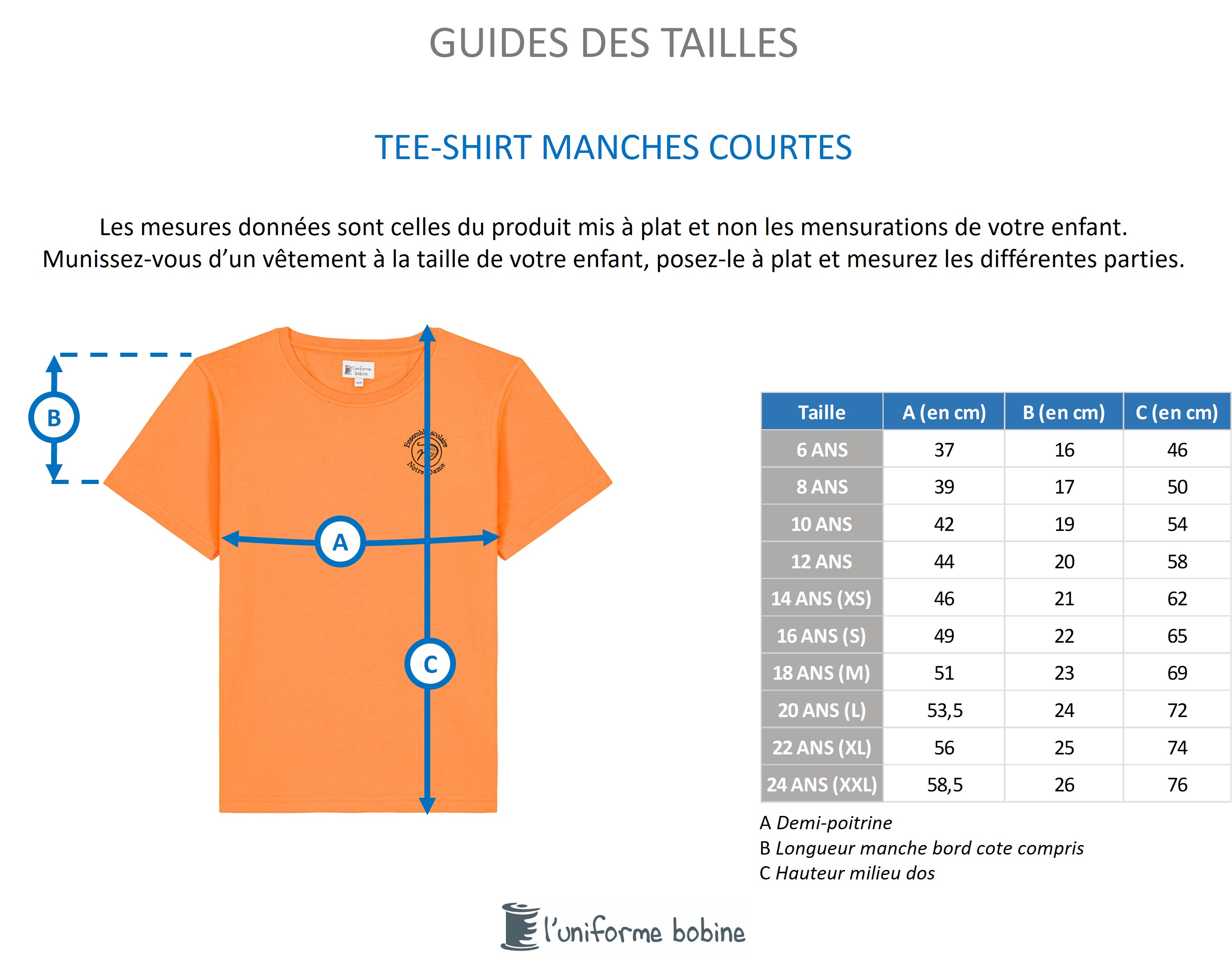 Guide des tailles