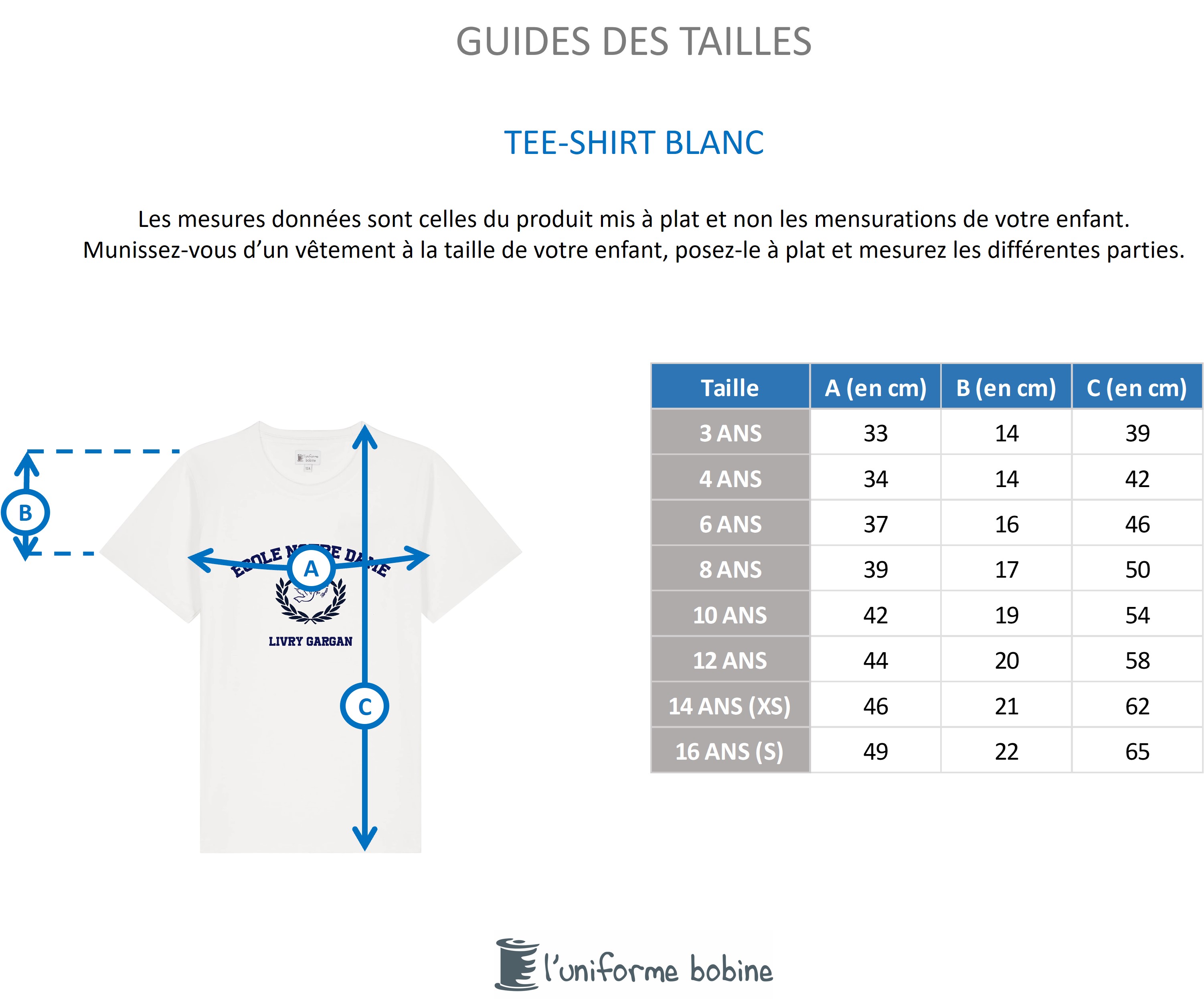 Guide des tailles