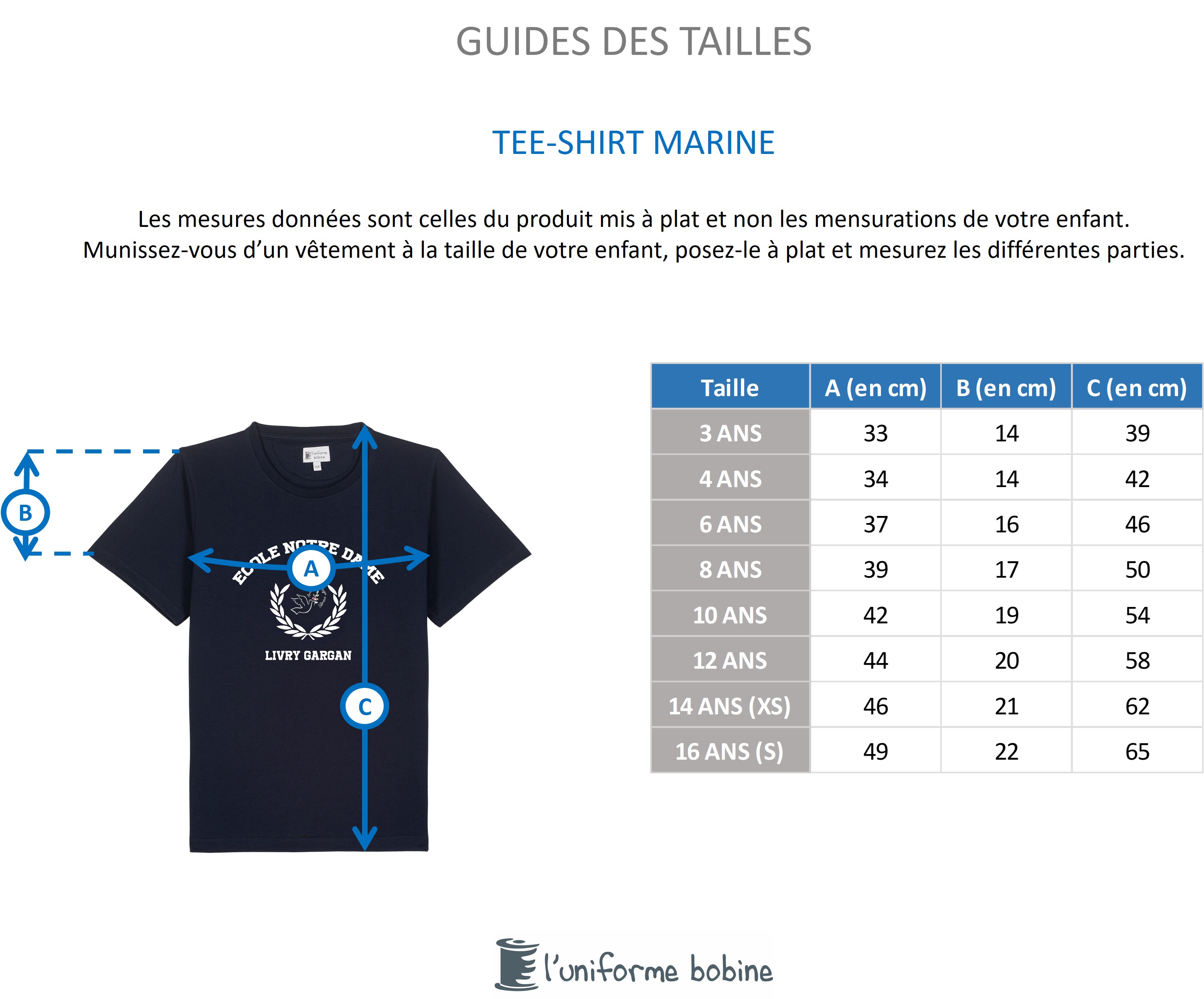 Guide des tailles