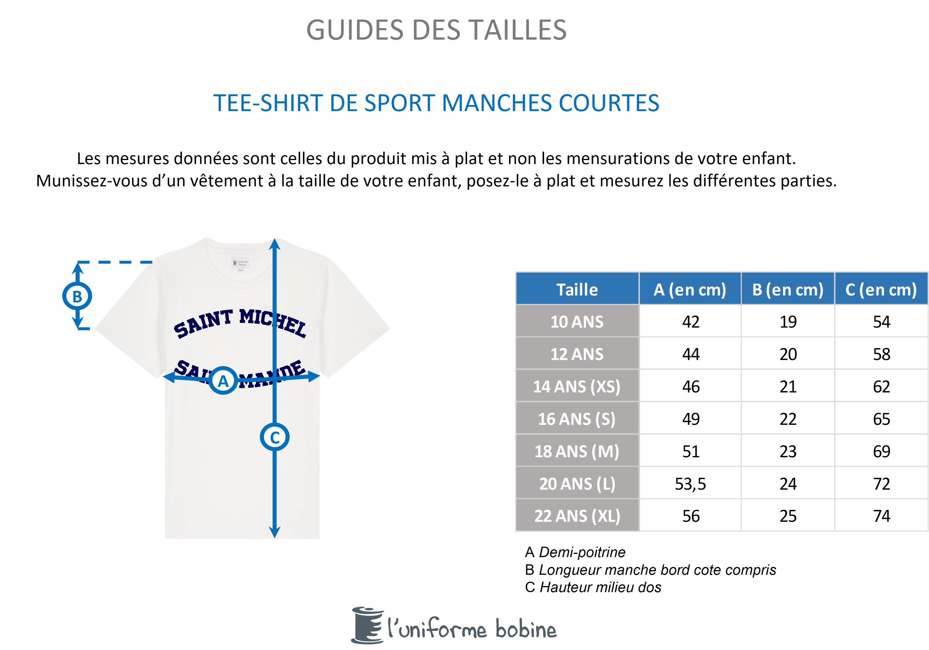 Guide des tailles