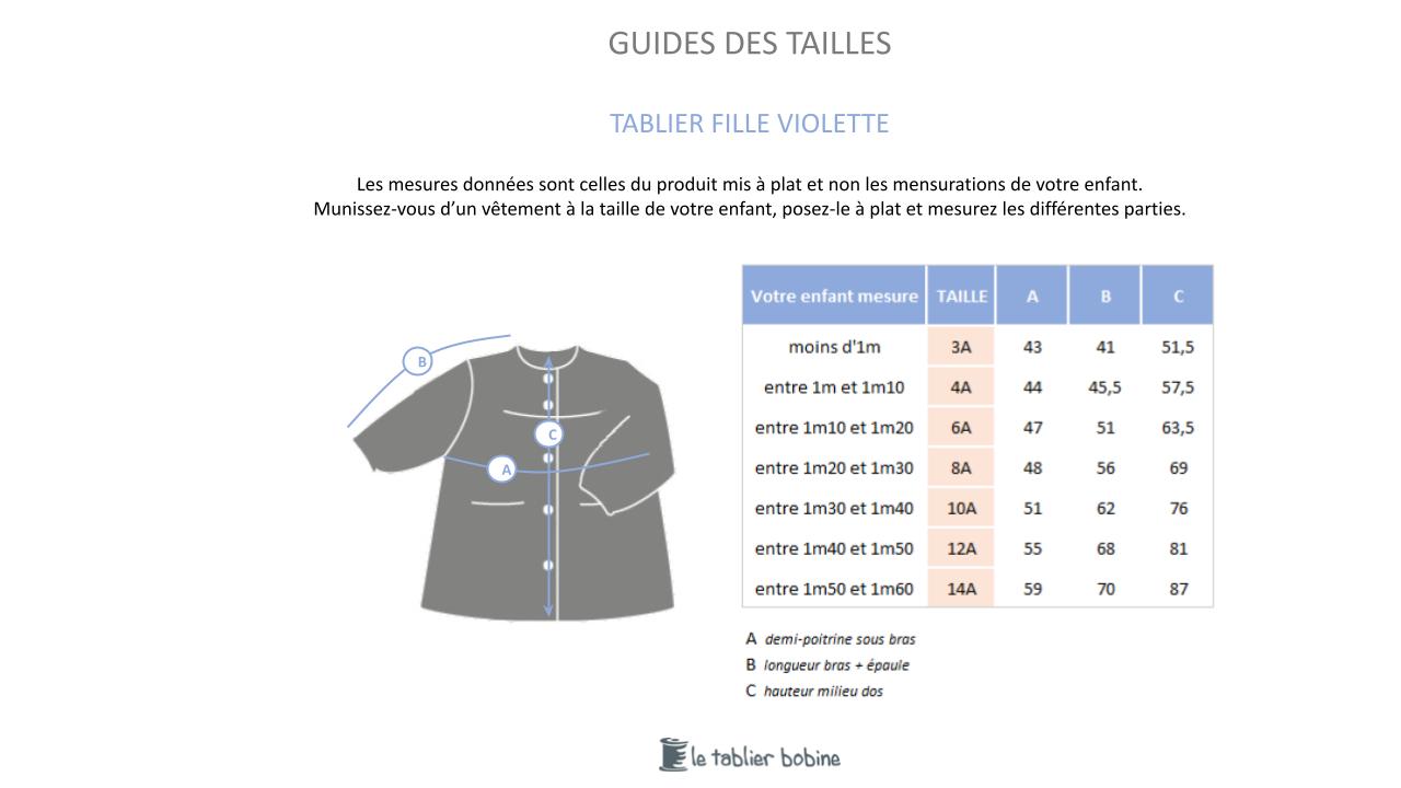 Guide des tailles