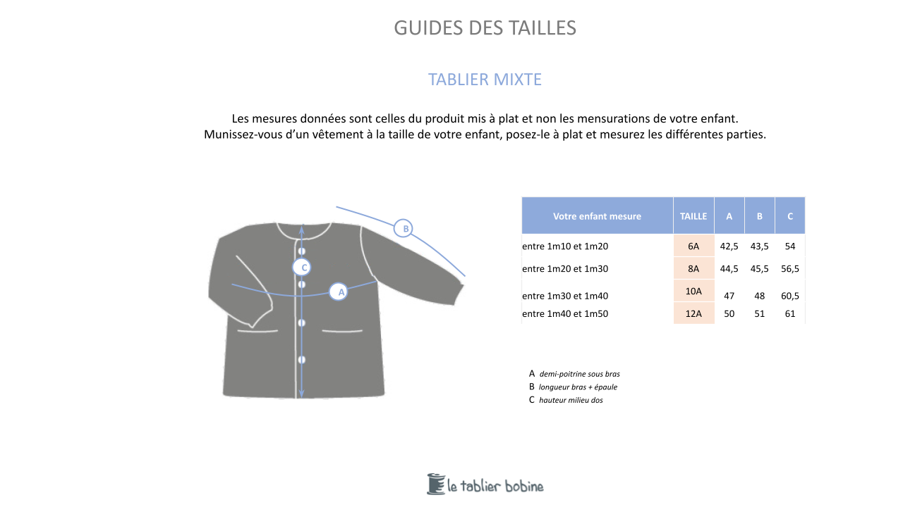 Guide des tailles