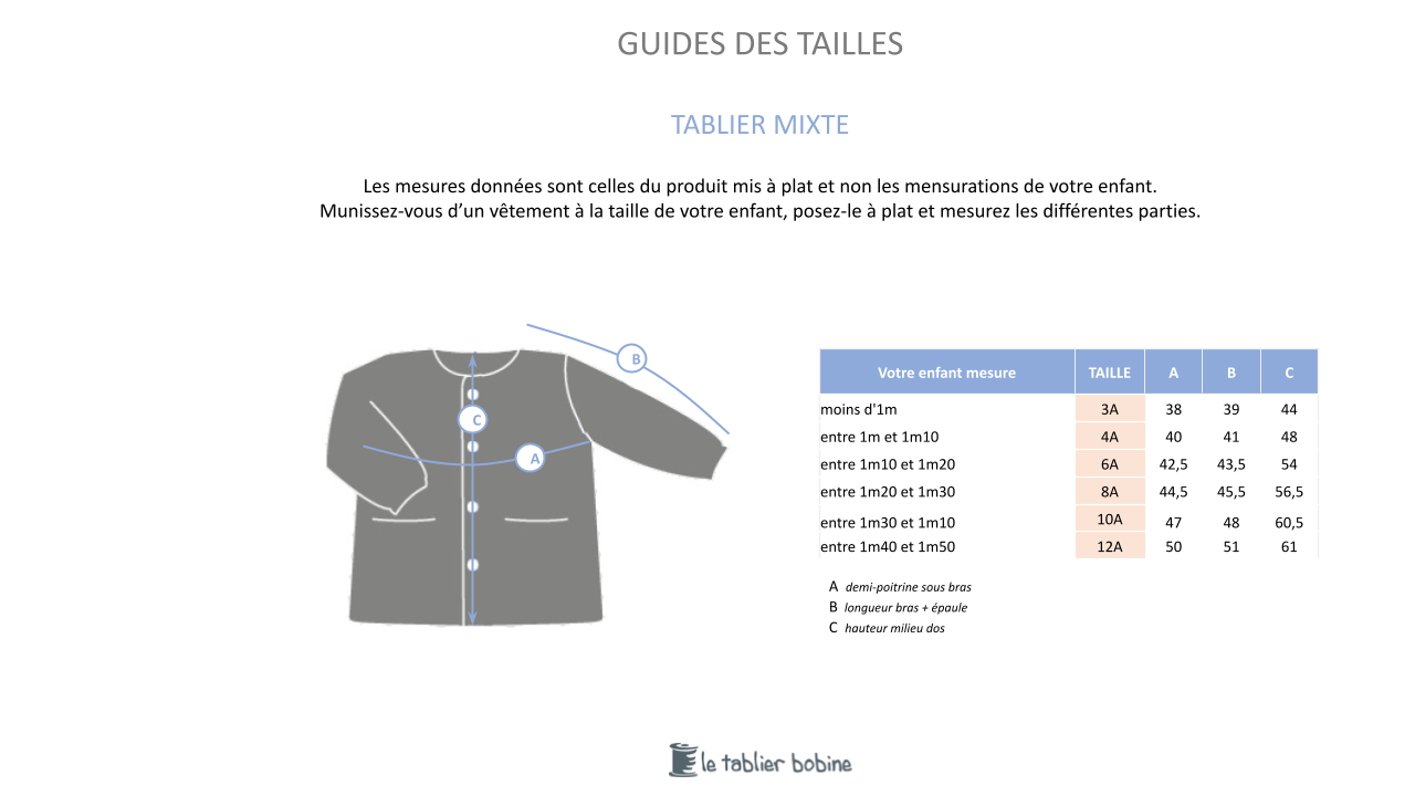 Guide des tailles
