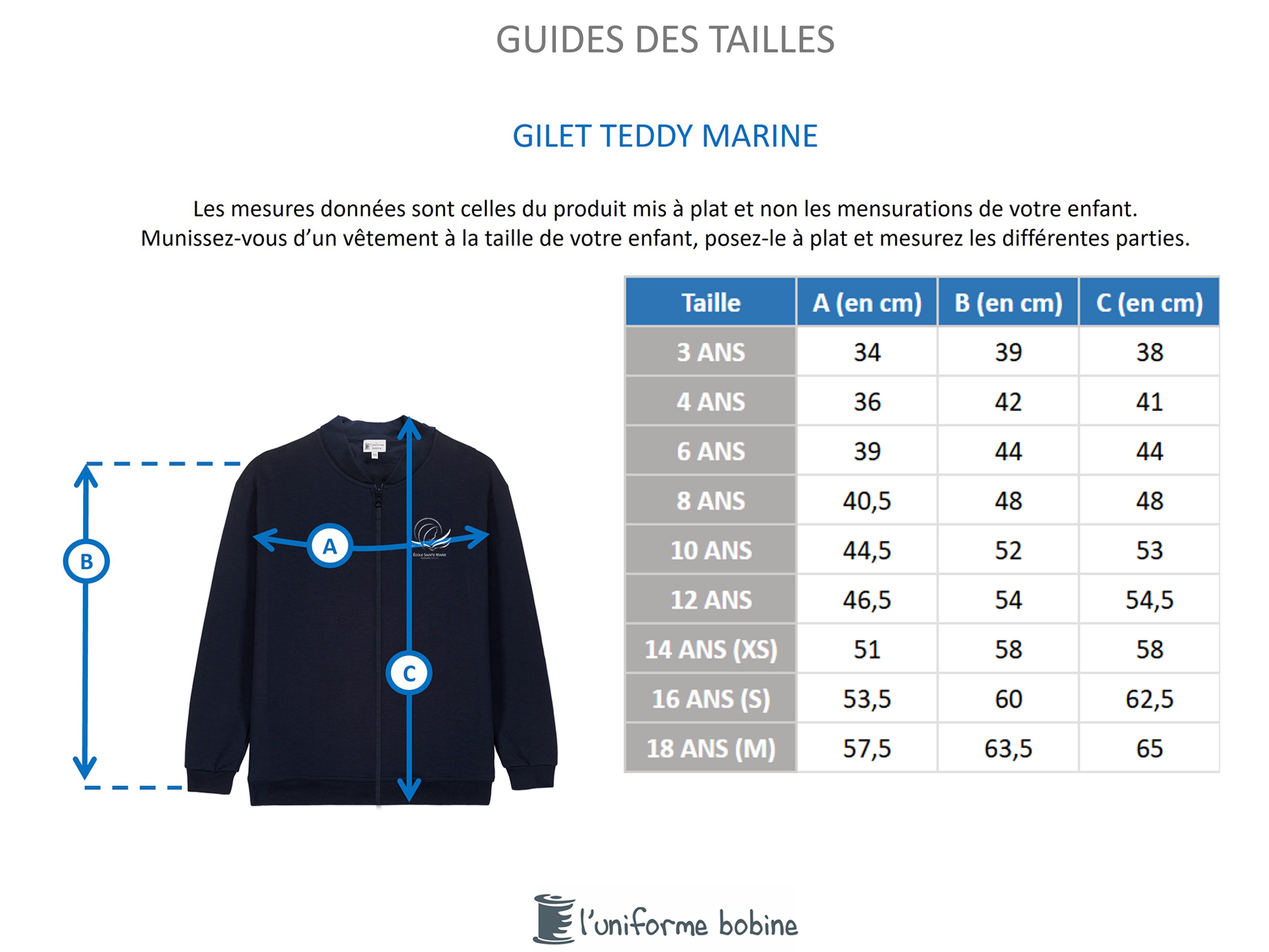 Guide des tailles