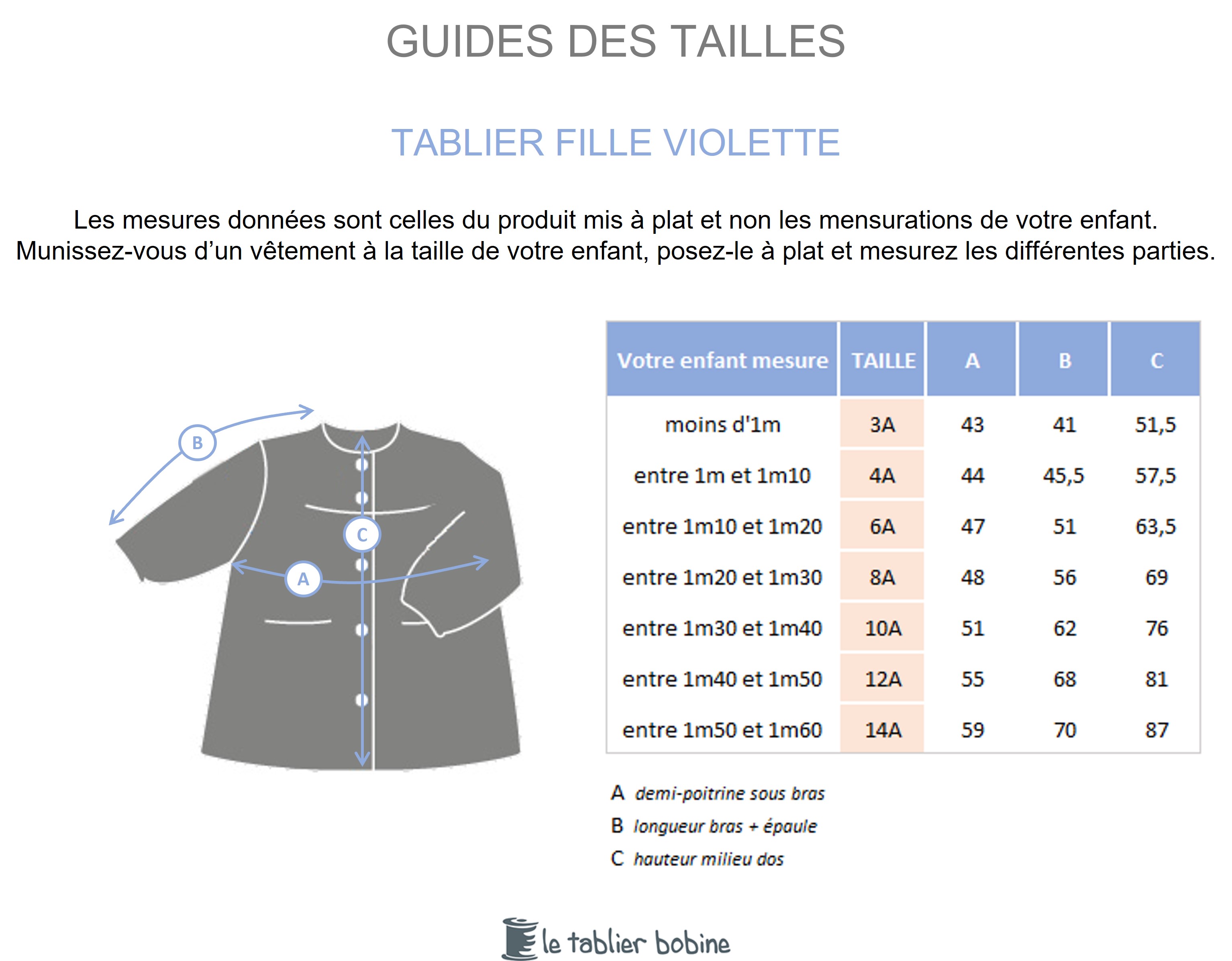 Guide des tailles